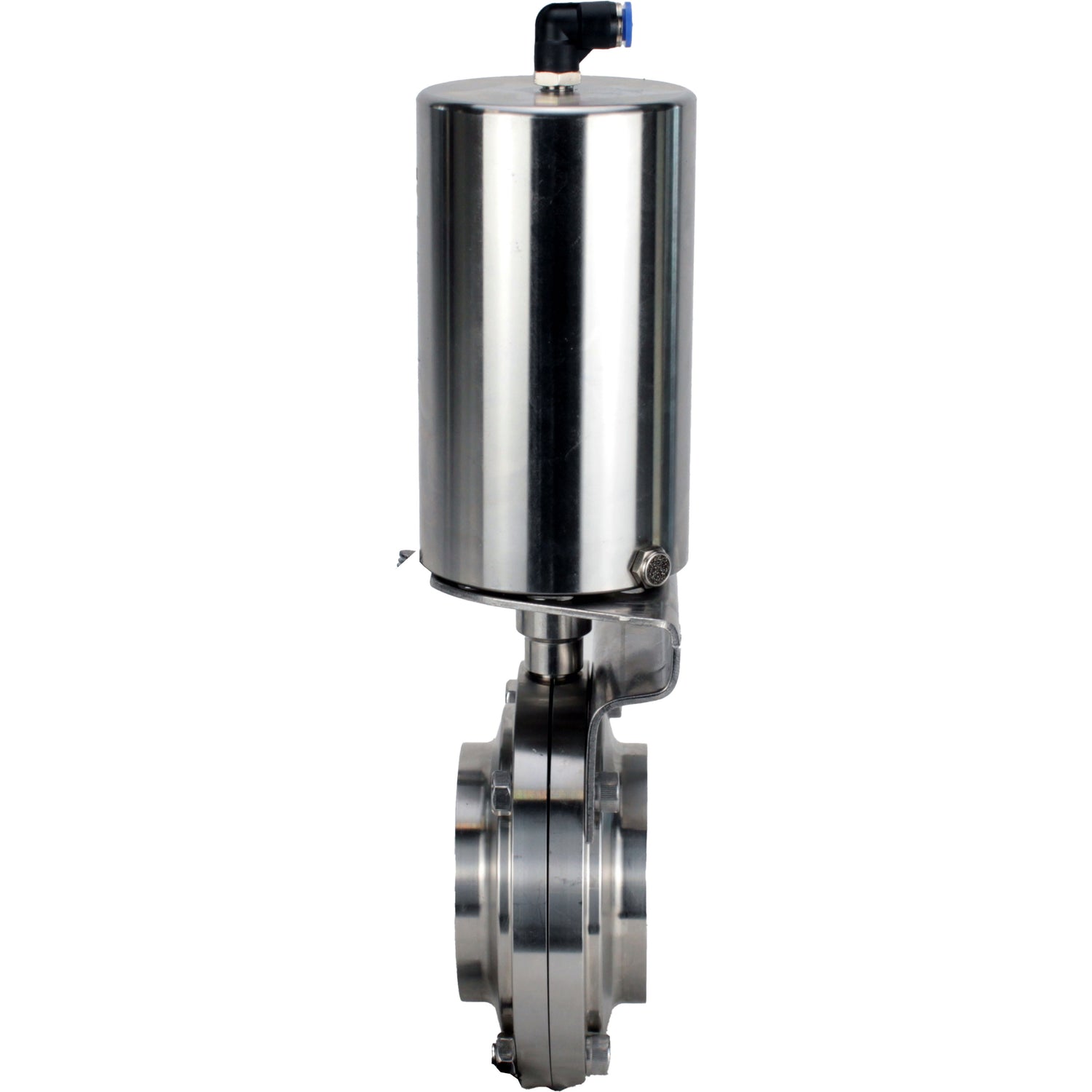 Water Butterfly valves Elephant WBV3131S-2W-W-H, body material - stainless steel AISI 304, seal - Silicon, with pneumatic actuator PA-SA-85