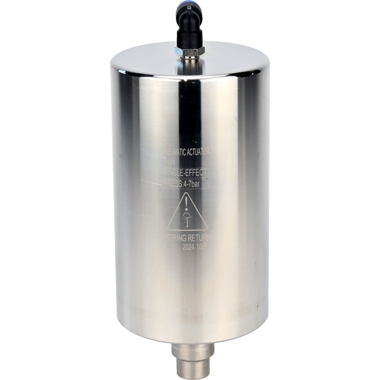 Pneumatic actuators with return springs Elephant PA-SA-85 for food gates WBV3131E-2W-W/T/C, diameter - 85mm, pressure - 4-7bar, body - stainless steel 304