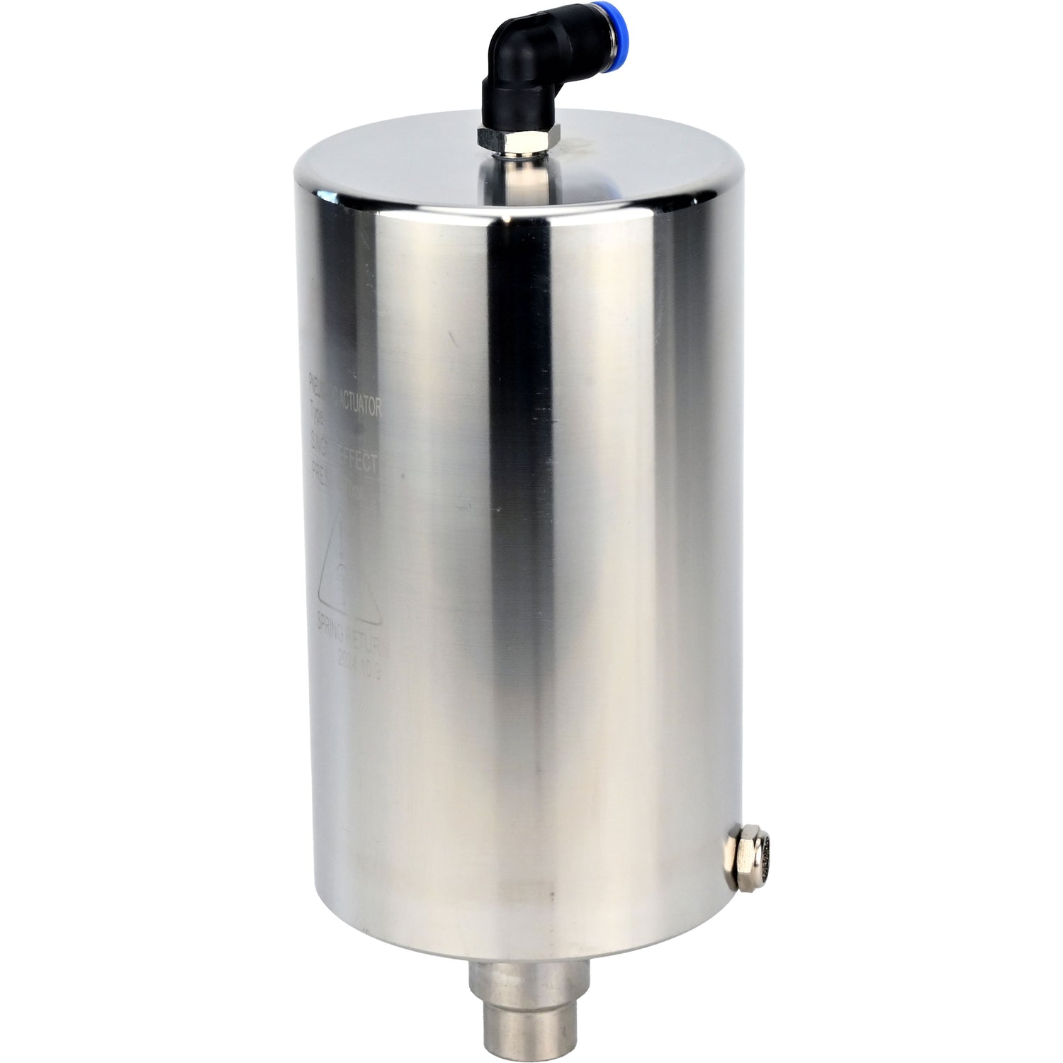 Pneumatic actuators with return springs Elephant PA-SA-85 for food gates WBV3131E-2W-W/T/C, diameter - 85mm, pressure - 4-7bar, body - stainless steel 304