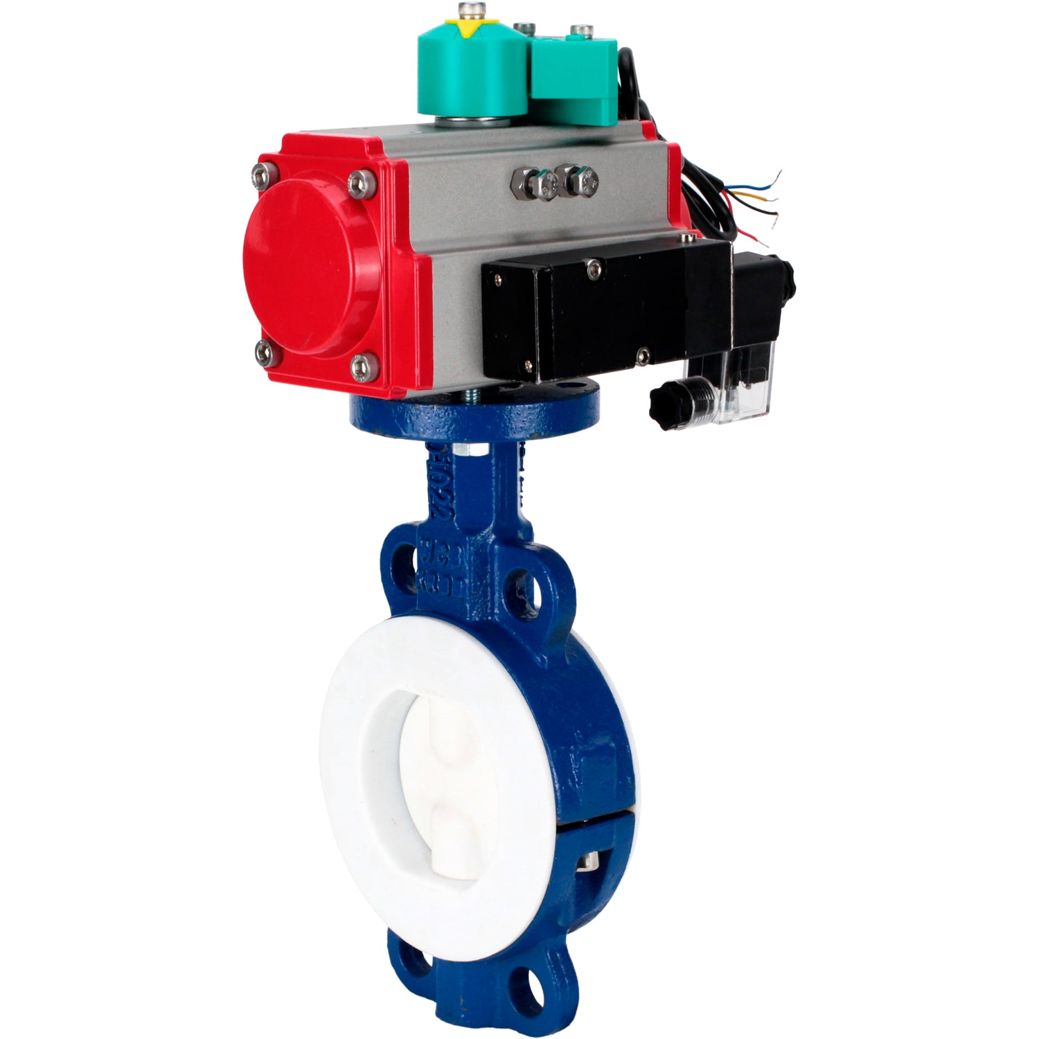 Disc rotary valves Elephant WBV3434Pf-2W-Fb-H DN50-300 16 bar body - WCB carbon steel, disc - WCB carbon steel, PTFE lined, seal - PTFE, with PA-DA-XXX, 4M310-08 NAMUR 220V и ALS200D