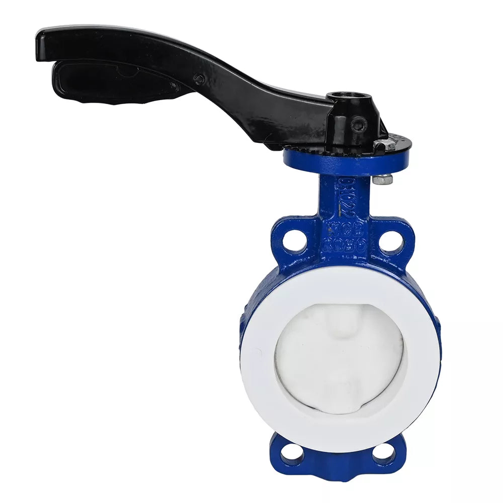 Water Butterfly Valve Elephant WBV3434Pf-2W-Fb, body material - carbon steel, disk material - carbon steel, seal - PTFE, handle, coated PTFE