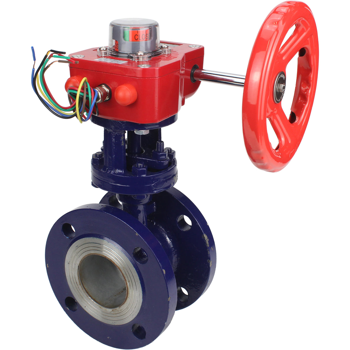 Water Butterfly Valve Elephant WBV3EX-3431M-1W-F-ISO, body material - Carbon steel, disk material - Stainless steel AISI 304, seal - Metal, gearbox HGBF RQN