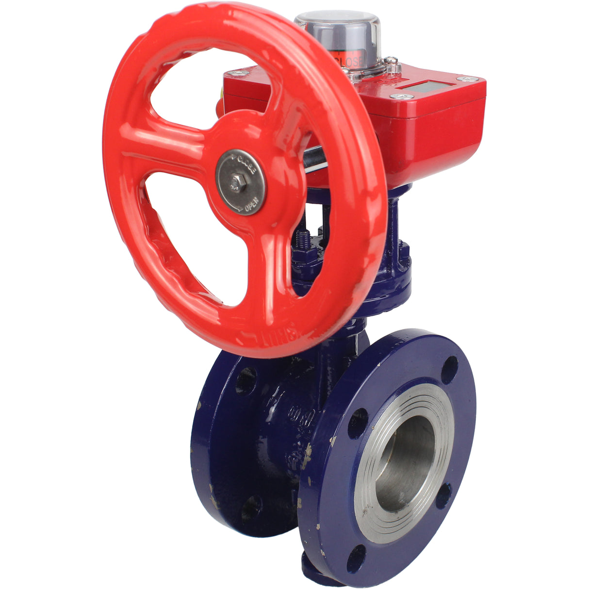 Water Butterfly Valve Elephant WBV3EX-3431M-1W-F-ISO, body material - Carbon steel, disk material - Stainless steel AISI 304, seal - Metal, gearbox HGBF RQN