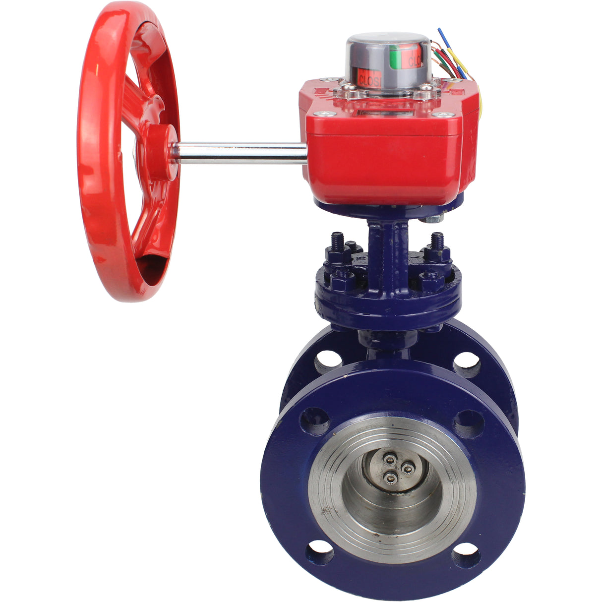Water Butterfly Valve Elephant WBV3EX-3431M-1W-F-ISO, body material - Carbon steel, disk material - Stainless steel AISI 304, seal - Metal, gearbox HGBF RQN