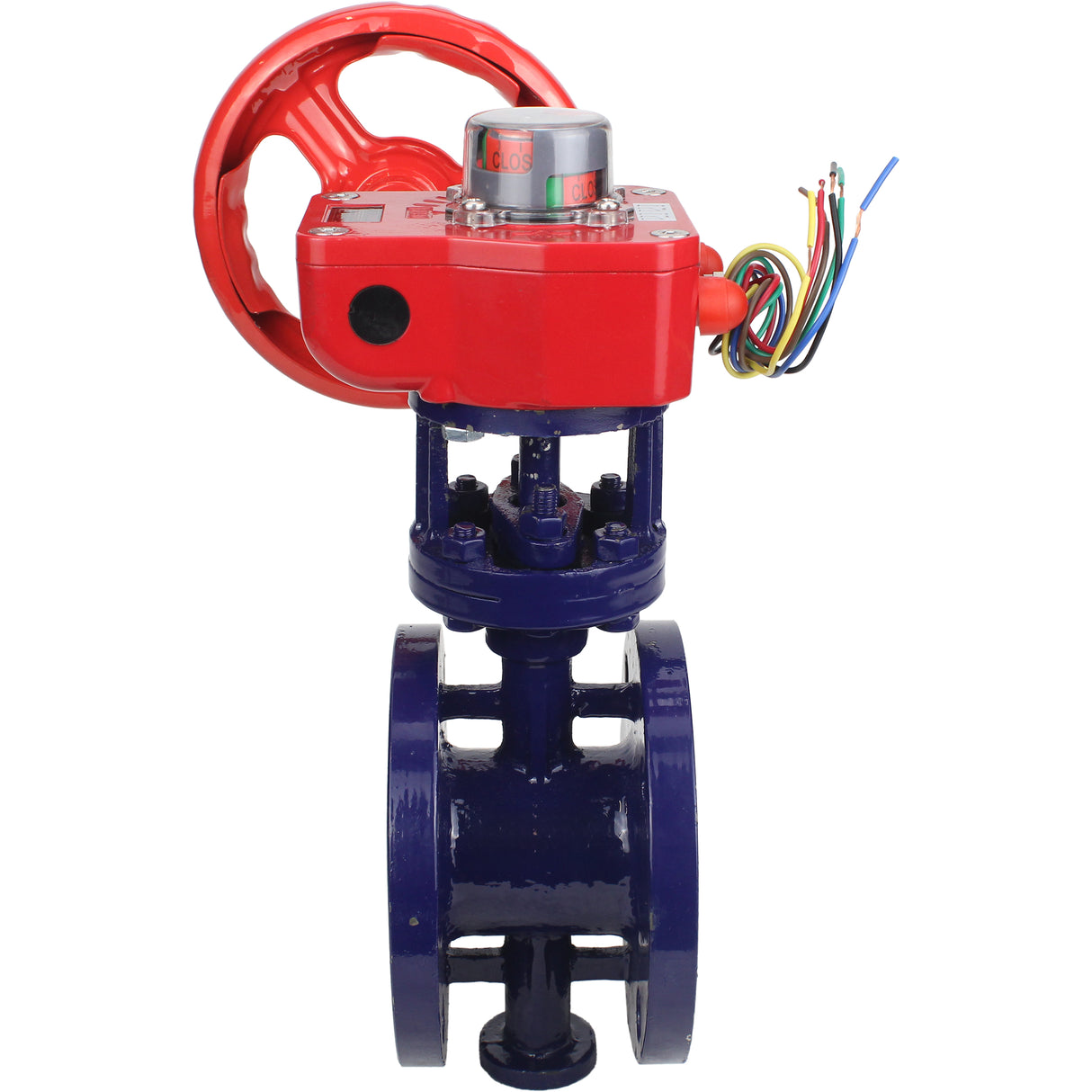 Water Butterfly Valve Elephant WBV3EX-3431M-1W-F-ISO, body material - Carbon steel, disk material - Stainless steel AISI 304, seal - Metal, gearbox HGBF RQN