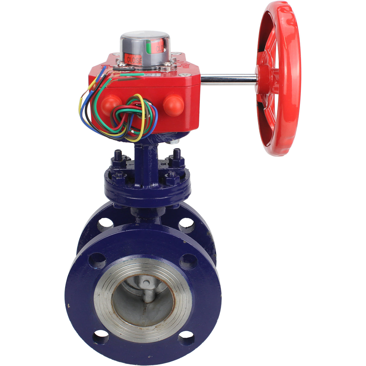 Water Butterfly Valve Elephant WBV3EX-3431M-1W-F-ISO, body material - Carbon steel, disk material - Stainless steel AISI 304, seal - Metal, gearbox HGBF RQN