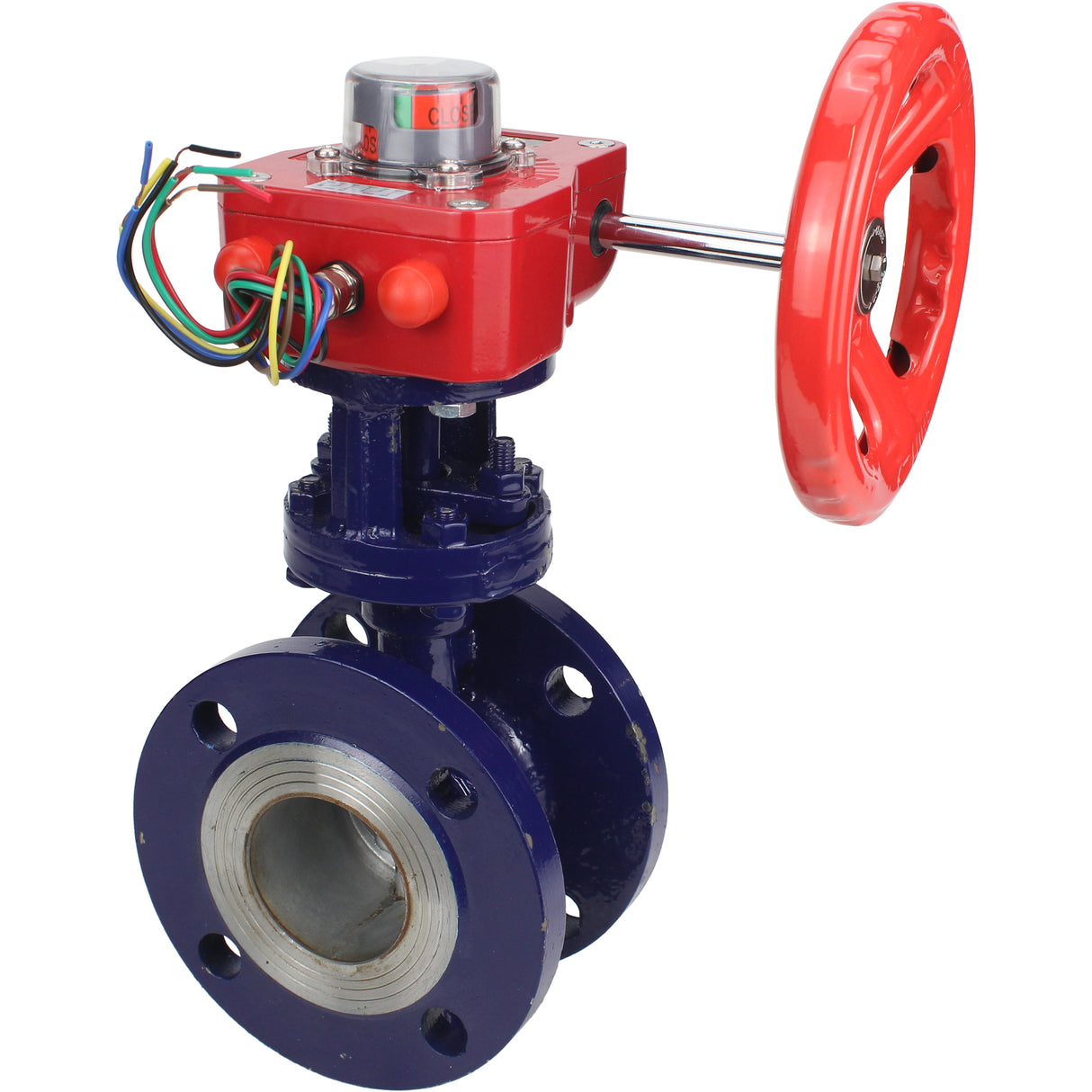 Water Butterfly Valve Elephant WBV3EX-3431M-1W-F-ISO, body material - Carbon steel, disk material - Stainless steel AISI 304, seal - Metal, gearbox HGBF RQN