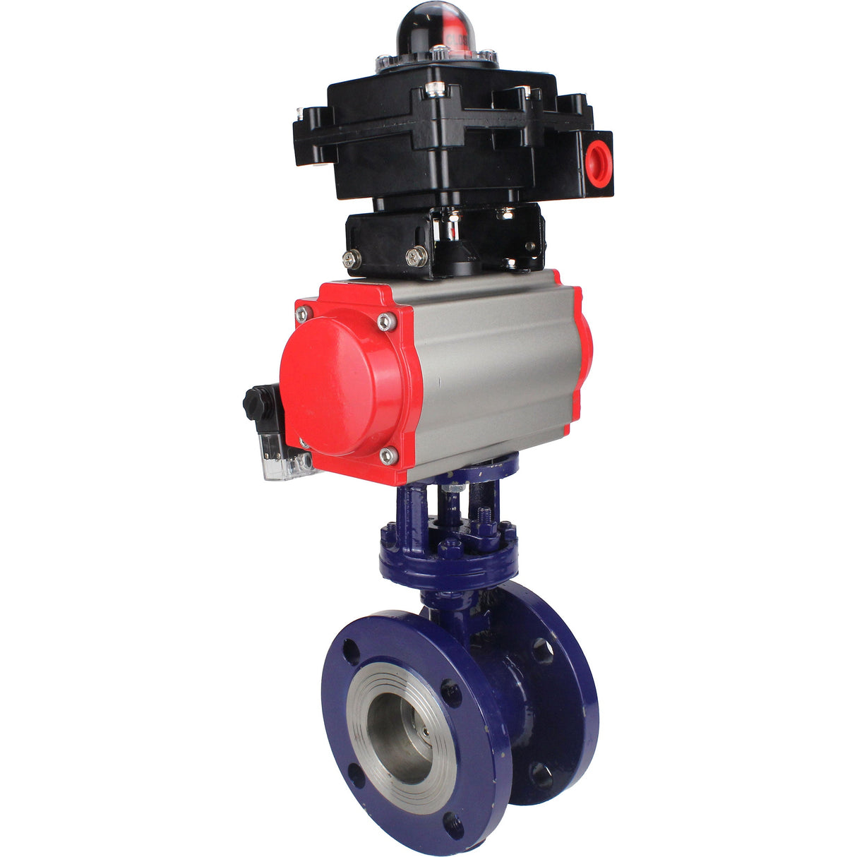 Water Butterfly Valve Elephant WBV3EX-3431M-1W-F-ISO, body material - Carbon steel, disk material - Stainless steel AISI 304, seal - Metal, pneumatic actuator PA-SA with return springs, 4M310-08 NAMUR 24V, LSU APL-410N EX