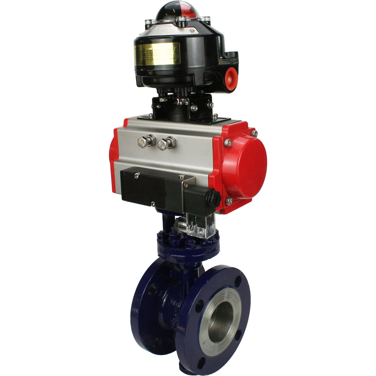 Water Butterfly Valve Elephant WBV3EX-3432M-1W-F-ISO, body material - Carbon steel, disk material - Stainless steel AISI 316, seal - Metal, pneumatic actuator PA-SA with return springs, 4M310-08 NAMUR 24V, LSU APL-510N EX