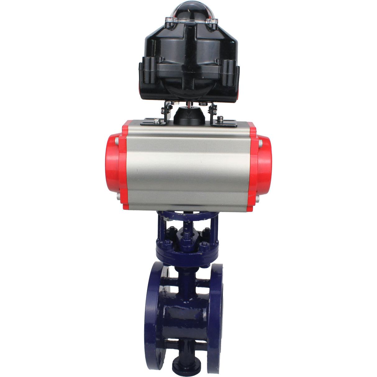 Water Butterfly Valve Elephant WBV3EX-3432M-1W-F-ISO, body material - Carbon steel, disk material - Stainless steel AISI 316, seal - Metal, pneumatic actuator PA-SA with return springs, 4M310-08 NAMUR 220V, LSU APL-510N EX