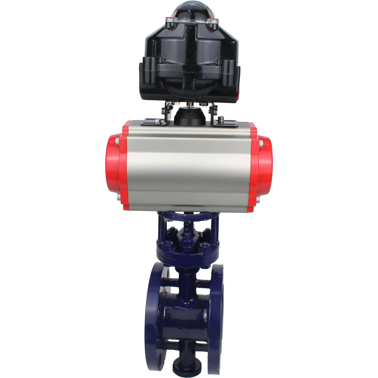Water Butterfly Valve Elephant WBV3EX-3432M-1W-F-ISO, body material - Carbon steel, disk material - Stainless steel AISI 316, seal - Metal, pneumatic actuator PA-SA with return springs, 4M310-08 NAMUR 24V, LSU APL-510N EX
