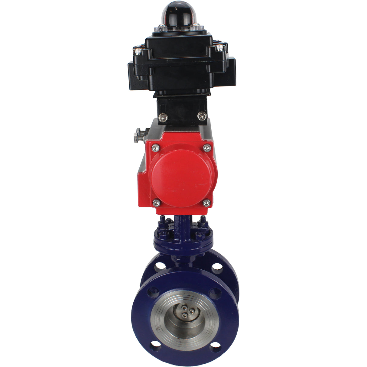 Water Butterfly Valve Elephant WBV3EX-3431M-1W-F-ISO, body material - Carbon steel, disk material - Stainless steel AISI 304, seal - Metal, pneumatic actuator PA-SA with return springs, , LSU APL-410N EX