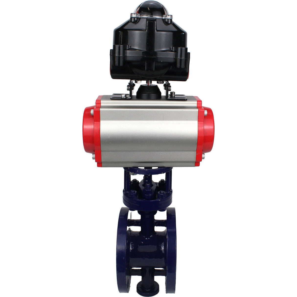 Water Butterfly Valve Elephant WBV3EX-3431M-1W-F-ISO, body material - Carbon steel, disk material - Stainless steel AISI 304, seal - Metal, pneumatic actuator PA-DA double action, LSU APL-510N EX
