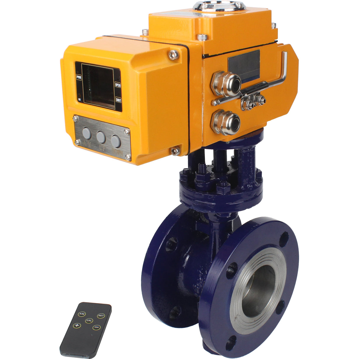 Water Butterfly Valve Elephant WBV3EX-3431M-1W-F-ISO, body material - Carbon steel, disk material - Stainless steel AISI 304, seal - Metal, electric actuator QT-N-хEM-O1 24V