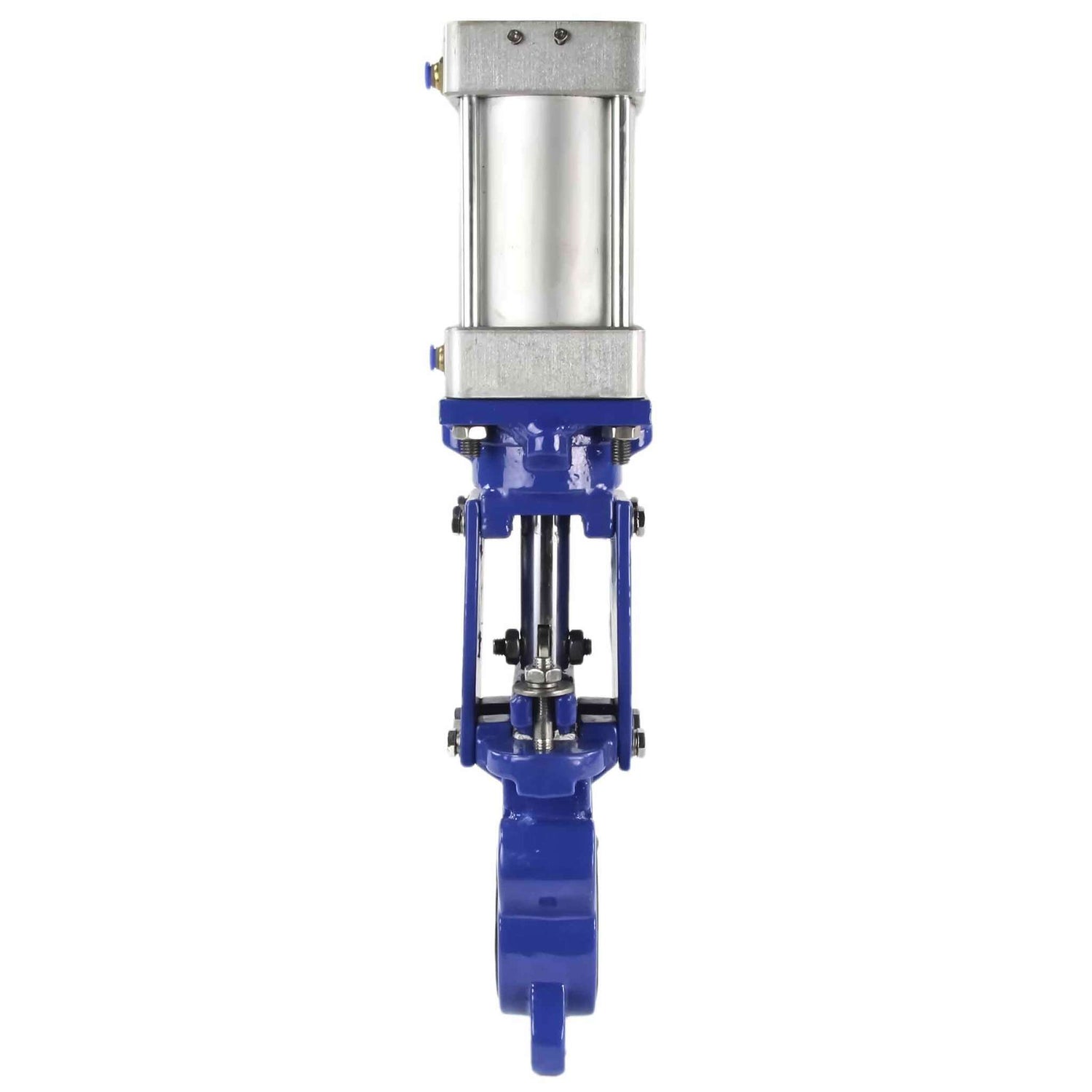 Knife gate valve Elephant GVKN1331E-2W-Fb-2P 10/6 bar, body material - cast iron GGG40, knife material - stainless steel AISI 304, seal - EPDM, pneumatic actuator
