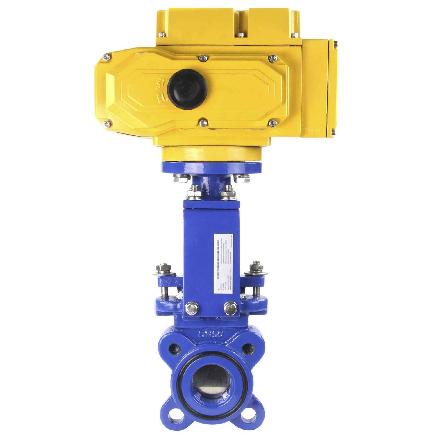 Knife Gate Valve Elephant GVKN1331N-2W-Fb-ISO Class 125 NBR Wafer type, Cast Iron, Bidirectional, with Elephant-MT-50 110/220V electric actuator