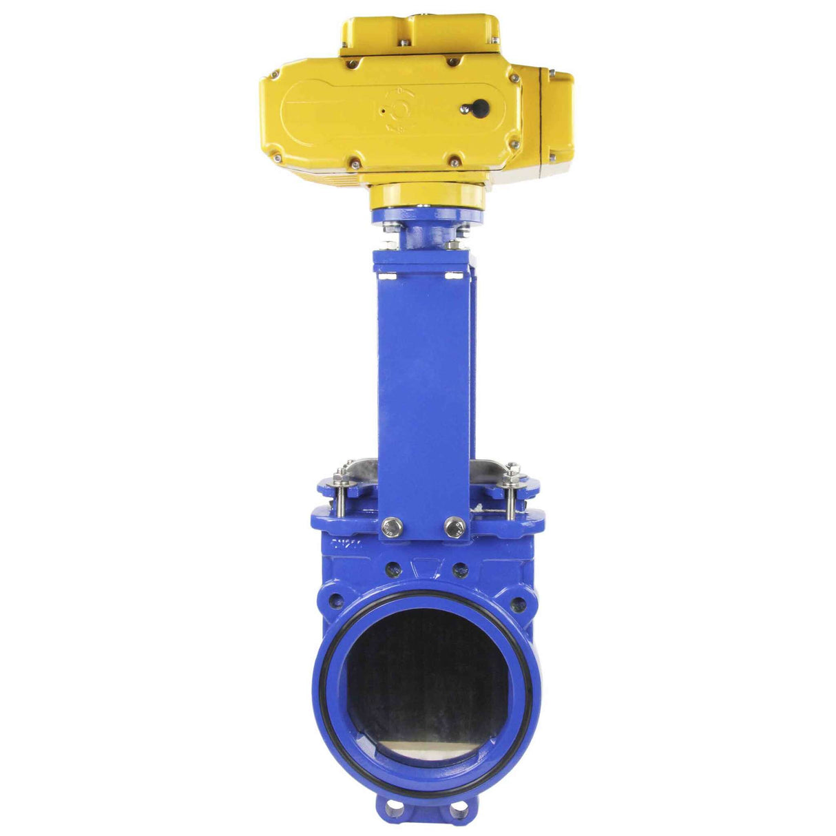Knife Gate Valve Elephant GVKN1331N-2W-Fb-ISO Class 125 NBR Wafer type, Cast Iron, Bidirectional, with Elephant-MT-200 110/220V electric actuator