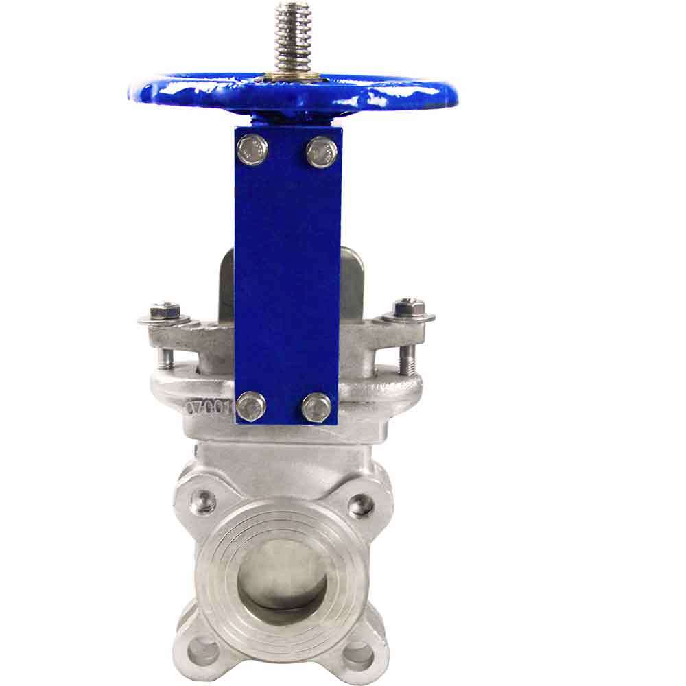 Knife gate valve Elephant GVKR3131E-1W-Fb-S, body material - stainless steel AISI 304, knife material - stainless steel AISI 304, seal - EPDM, handwheel operated