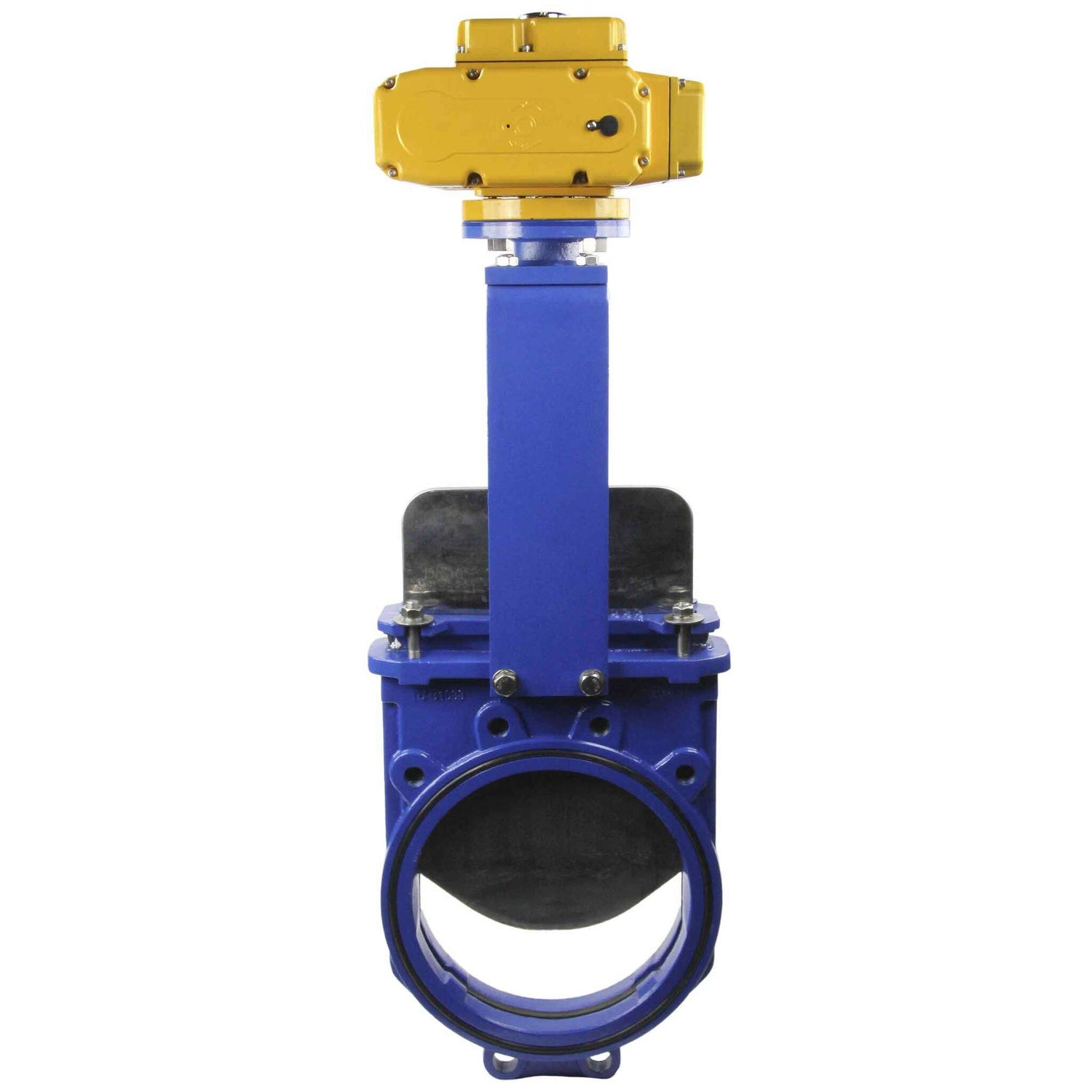 Knife Gate Valve Elephant GVKN1331N-2W-Fb-ISO Class 125 NBR Wafer type, Cast Iron, Bidirectional, with Elephant-MT-200 380V electric actuator