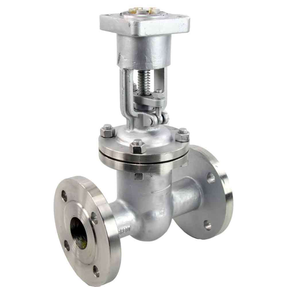Wedge gate valve Elephant, body material - stainless steel AISI J92630, wedge material - stainless steel AISI A216, seal - METAL, stem only