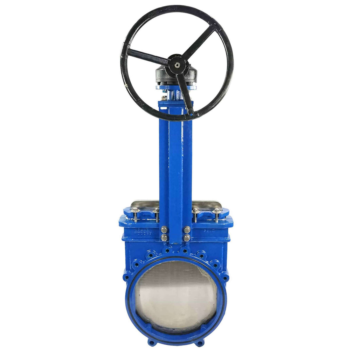 Knife gate valve Elephant GVKN1331N-2W-Fb-R body material - cast iron GGG40, knife material - stainless steel AISI 304, seal - NBR, gear operated
