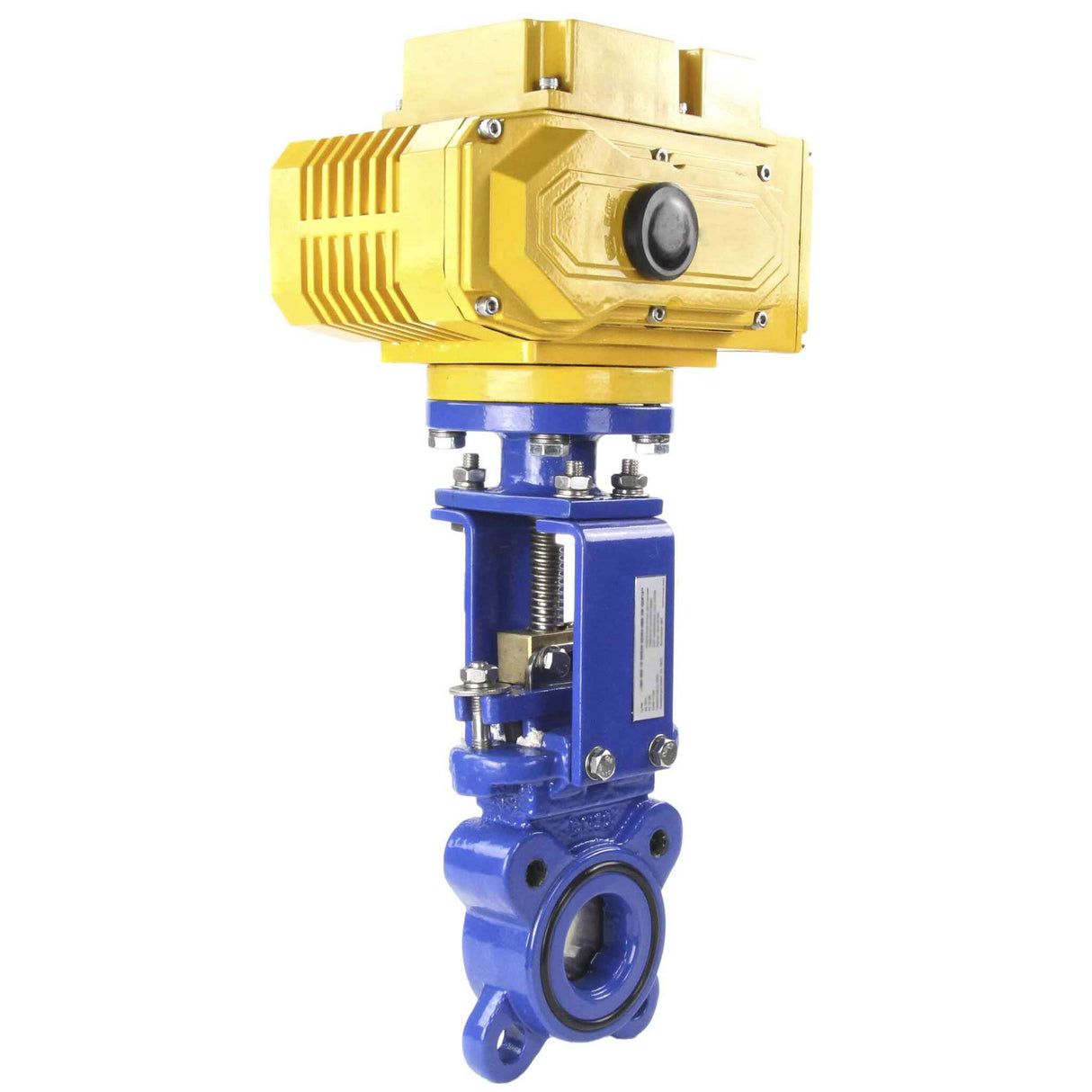 Knife Gate Valve Elephant GVKN1331N-2W-Fb-ISO Class 125 NBR Wafer type, Cast Iron, Bidirectional, with Elephant-MT-50 110/220V electric actuator