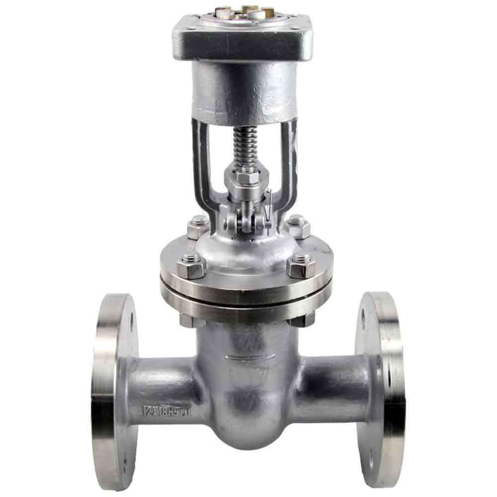 Wedge gate valve Elephant, body material - stainless steel AISI J92630, wedge material - stainless steel AISI A216, seal - METAL, stem only