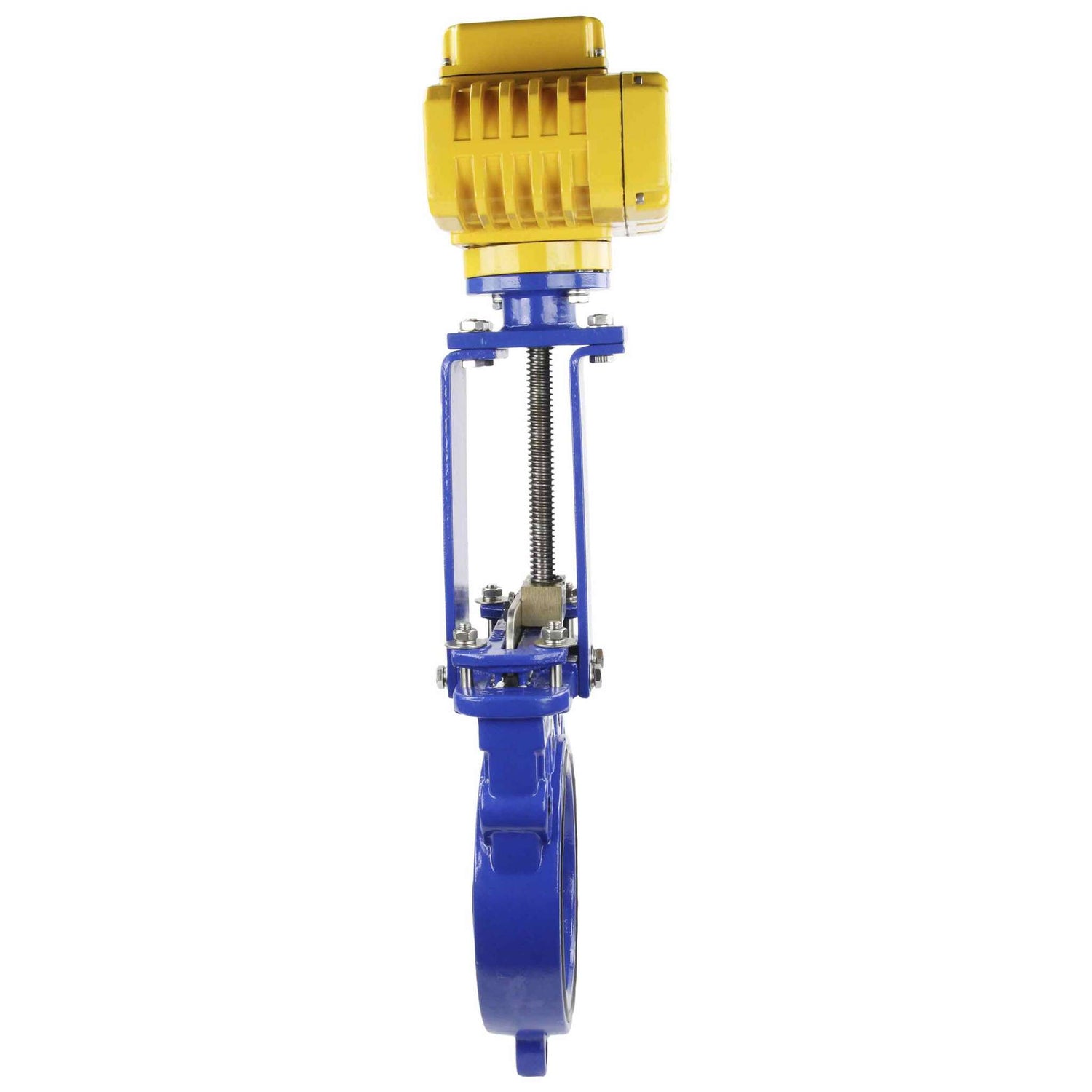 Knife Gate Valve Elephant GVKN1331N-2W-Fb-ISO Class 125 NBR Wafer type, Cast Iron, Bidirectional, with Elephant-MT-200 110/220V electric actuator
