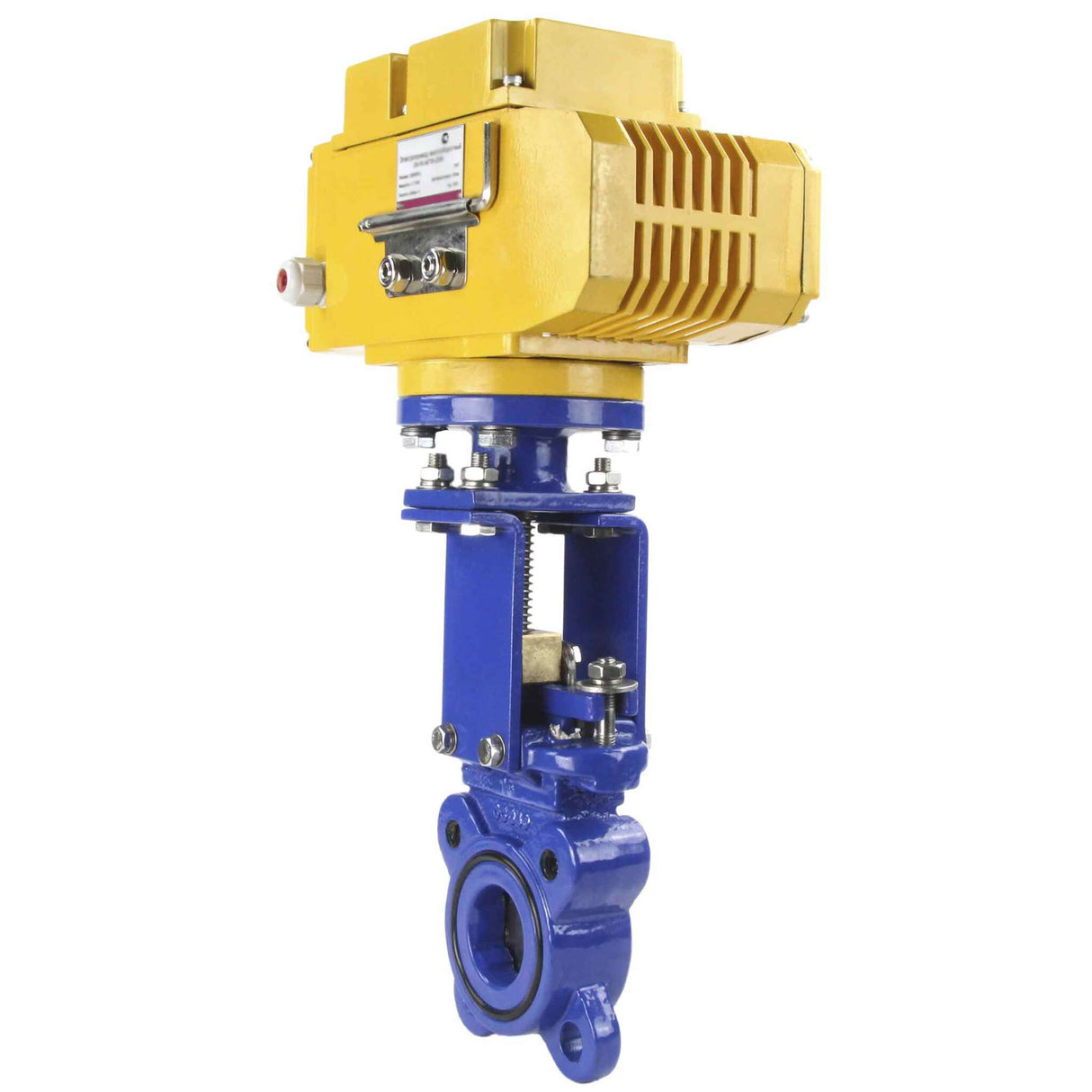 Knife Gate Valve Elephant GVKN1331N-2W-Fb-ISO Class 125 NBR Wafer type, Cast Iron, Bidirectional, with Elephant-MT-50 110/220V electric actuator