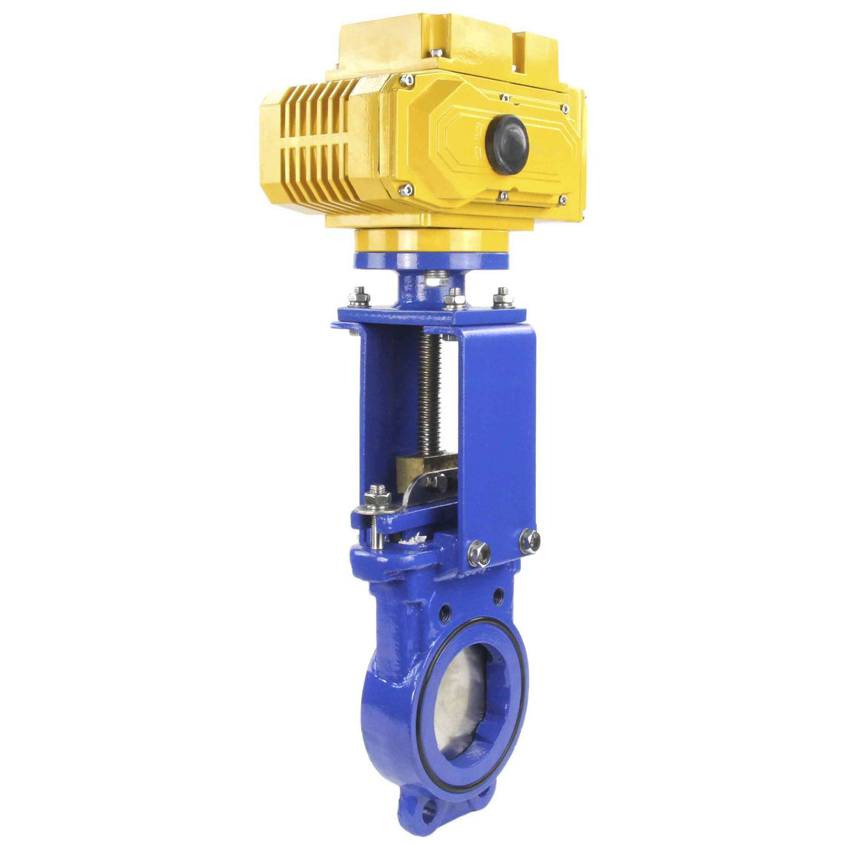 Knife Gate Valve Elephant GVKN1331N-2W-Fb-ISO Class 125 NBR Wafer type, Cast Iron, Bidirectional, with Elephant-MT-50 380V electric actuator