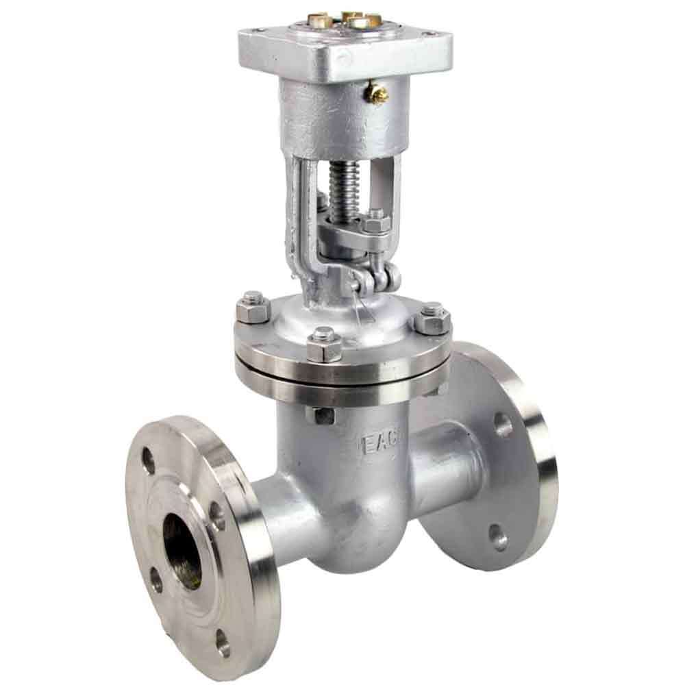 Wedge gate valve Elephant, body material - stainless steel AISI J92630, wedge material - stainless steel AISI A216, seal - METAL, stem only