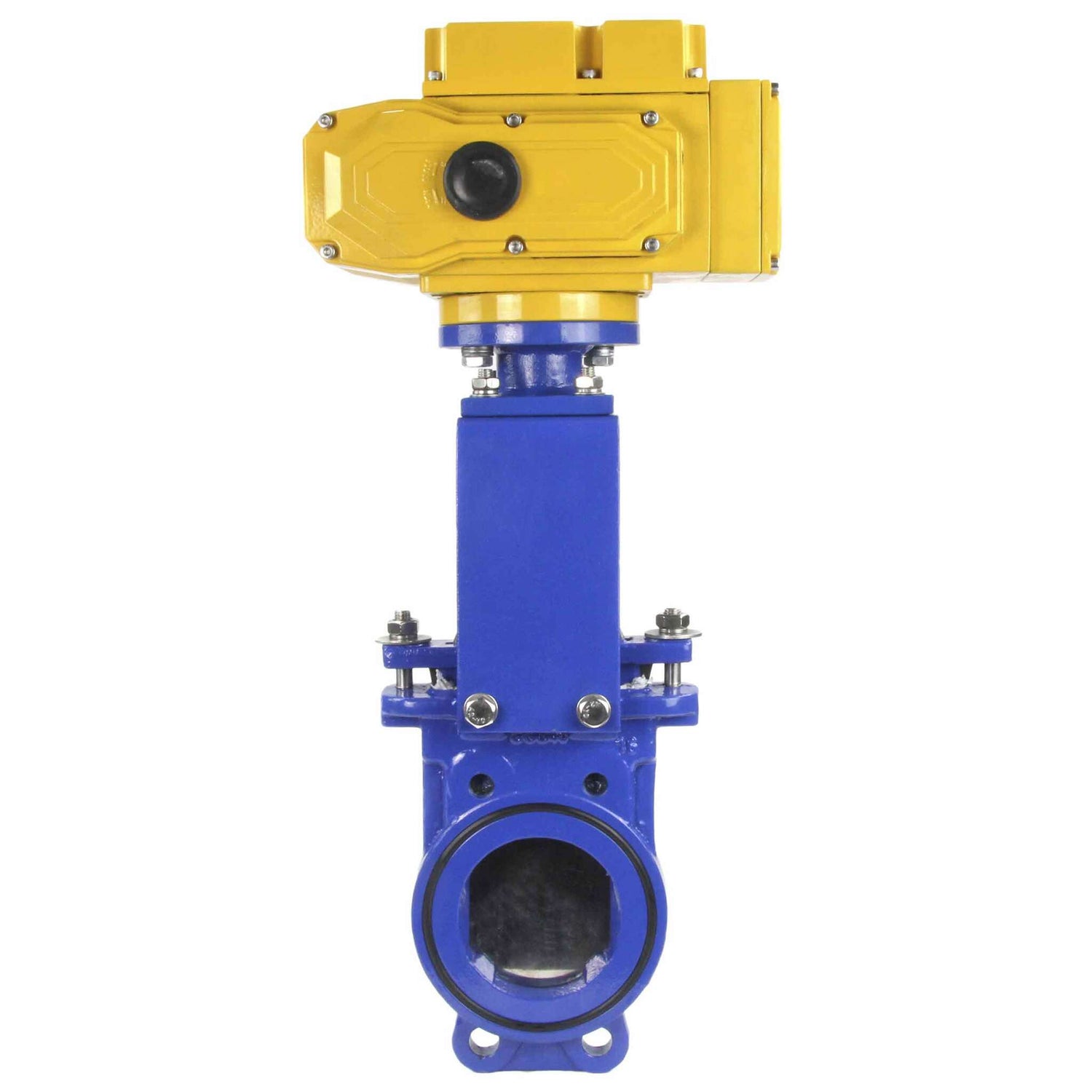 Knife Gate Valve Elephant GVKN1331N-2W-Fb-ISO Class 125 NBR Wafer type, Cast Iron, Bidirectional, with Elephant-MT-50 380V electric actuator