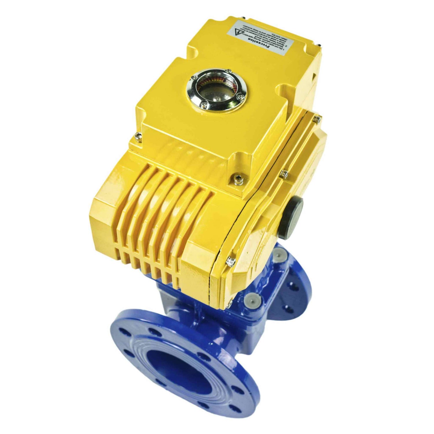 Wedge gate valve blue Elephant-GGG50-EPDM-F4-BLUE 16 bar class 150 T=230-248°F flange connection, with rubber lined wedge EPDM, electric actuator Elephant MT-380, 380V