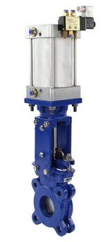 Knife Gate Valve wafer type Elephant GVKN1331E-2W-Fb-2P 10/6 bar  with pneumatic actuator and 4V210-08 110/220V pneumatic solenoid valve