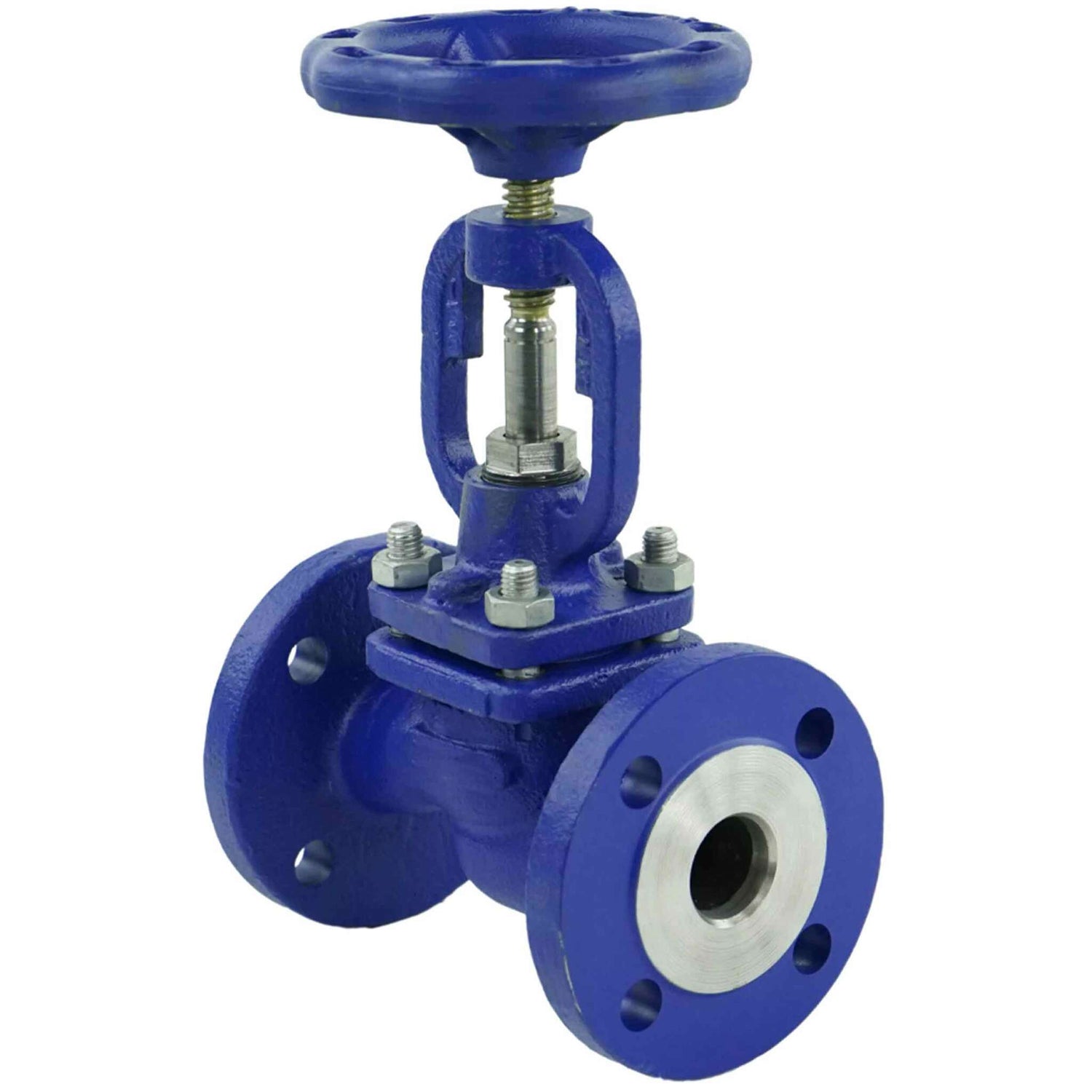 Pressure sealed stop valve Elephant VS2130M-F-S 40 bar, flanged, body material - steel GS-C25, seal - PTFE, steering wheel
