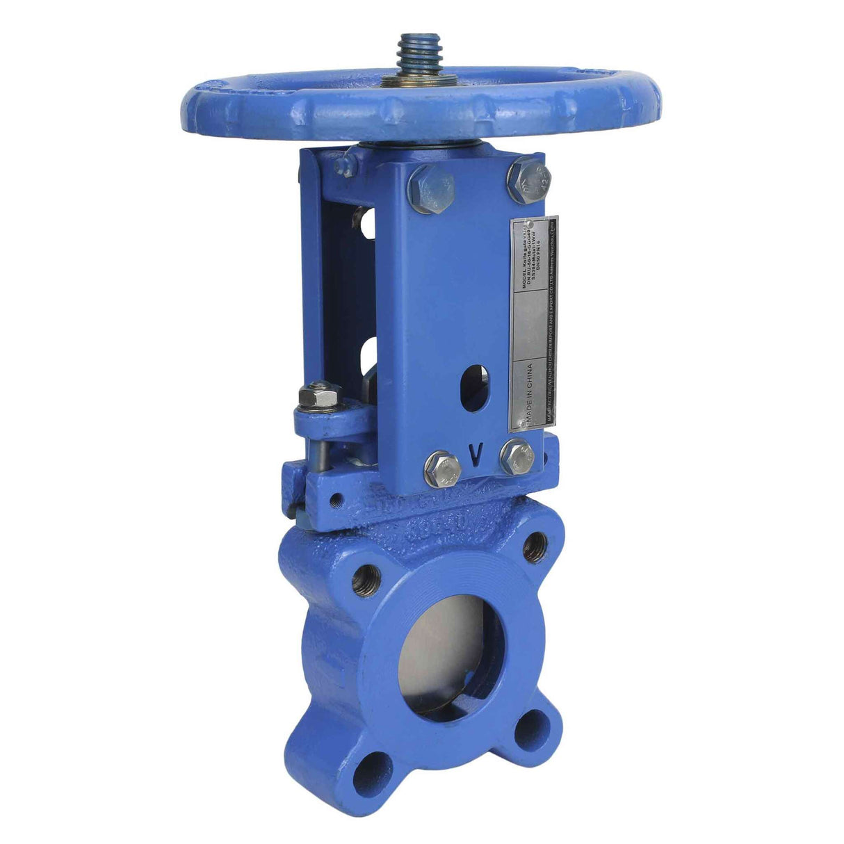 Knife Gate Valve Elephant GVK1331E-2W-Fb-SN 16 bar, wafer type, body material - cast iron GGG-40, handwheel operated