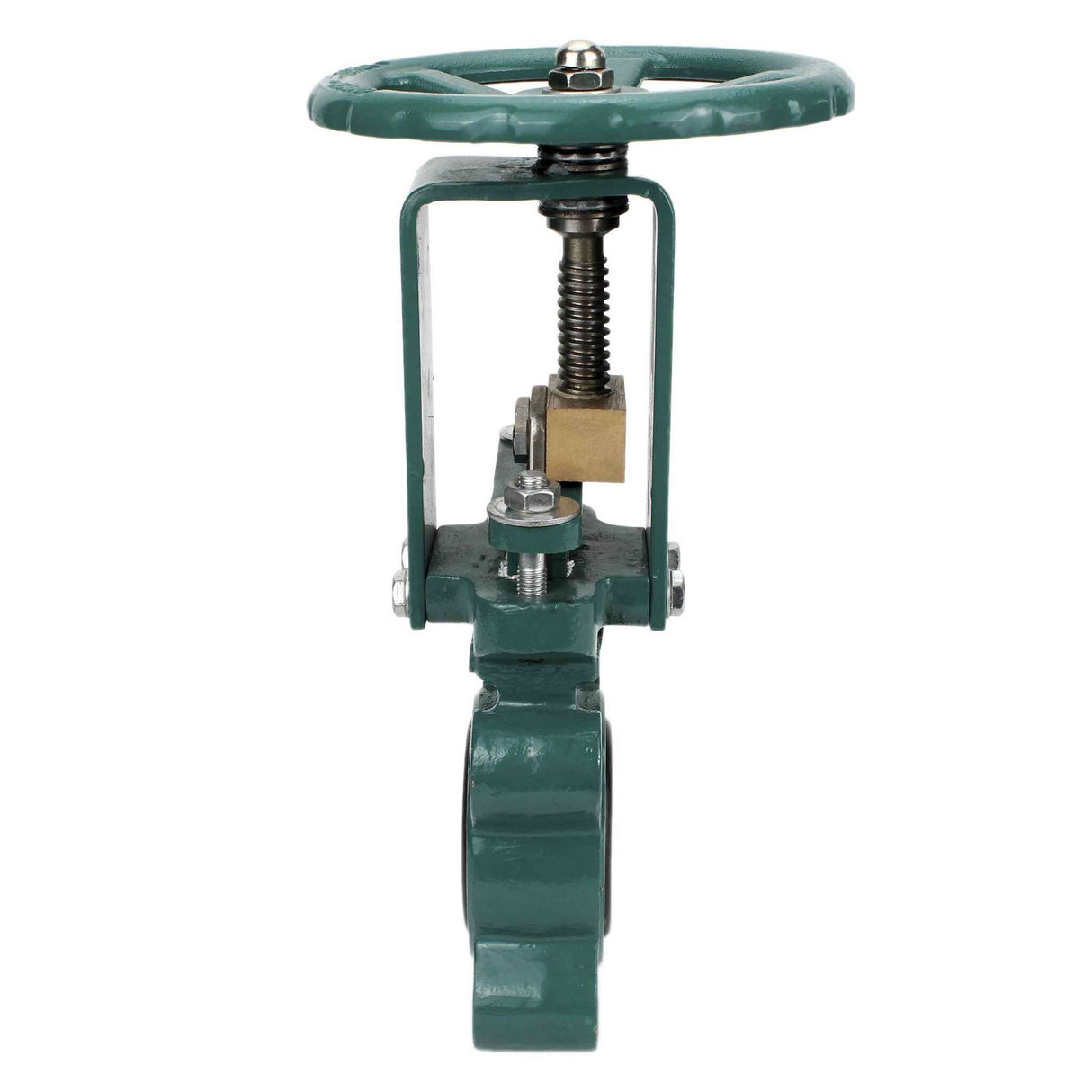 Knife Gate Valve Elephant GVKR1331M-1W-Fb-S 16 bar, wafer type, body material - Cast iron GGG-40, seal - metal, with retractable spindle, handwheel operated