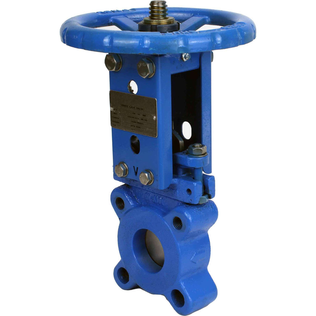 Knife Gate Valve Elephant GVK1331E-2W-Fb-SN 16 bar, wafer type, body material - cast iron GGG-40, handwheel operated