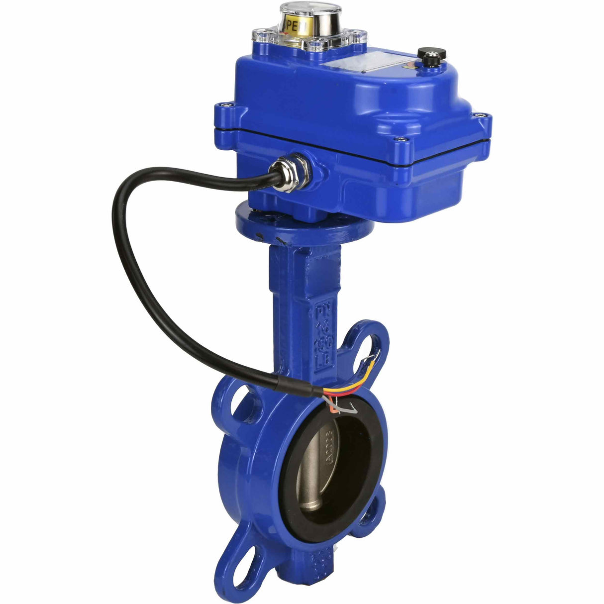 Water Butterfly Valve Elephant ggg50-316l-epdm-elephant-12, body material - cast iron GGG50, disk material - stainless steel AISI 316L, seal - EPDM, electric actuator operated