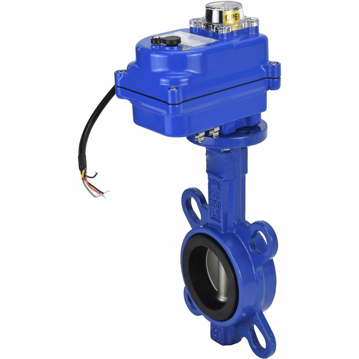 Water Butterfly Valve Elephant ggg50-316l-epdm-elephant-12, body material - cast iron GGG50, disk material - stainless steel AISI 316L, seal - EPDM, electric actuator operated