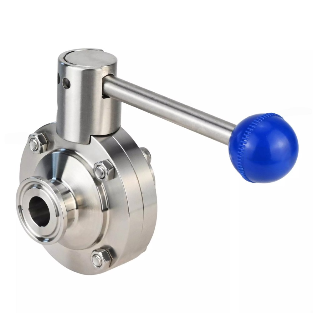 Water Butterfly Valve Elephant WBV3131E-2W-C-H, body material - stainless steel AISI 304, disk material - stainless steel AISI 304, seal - EPDM, handle