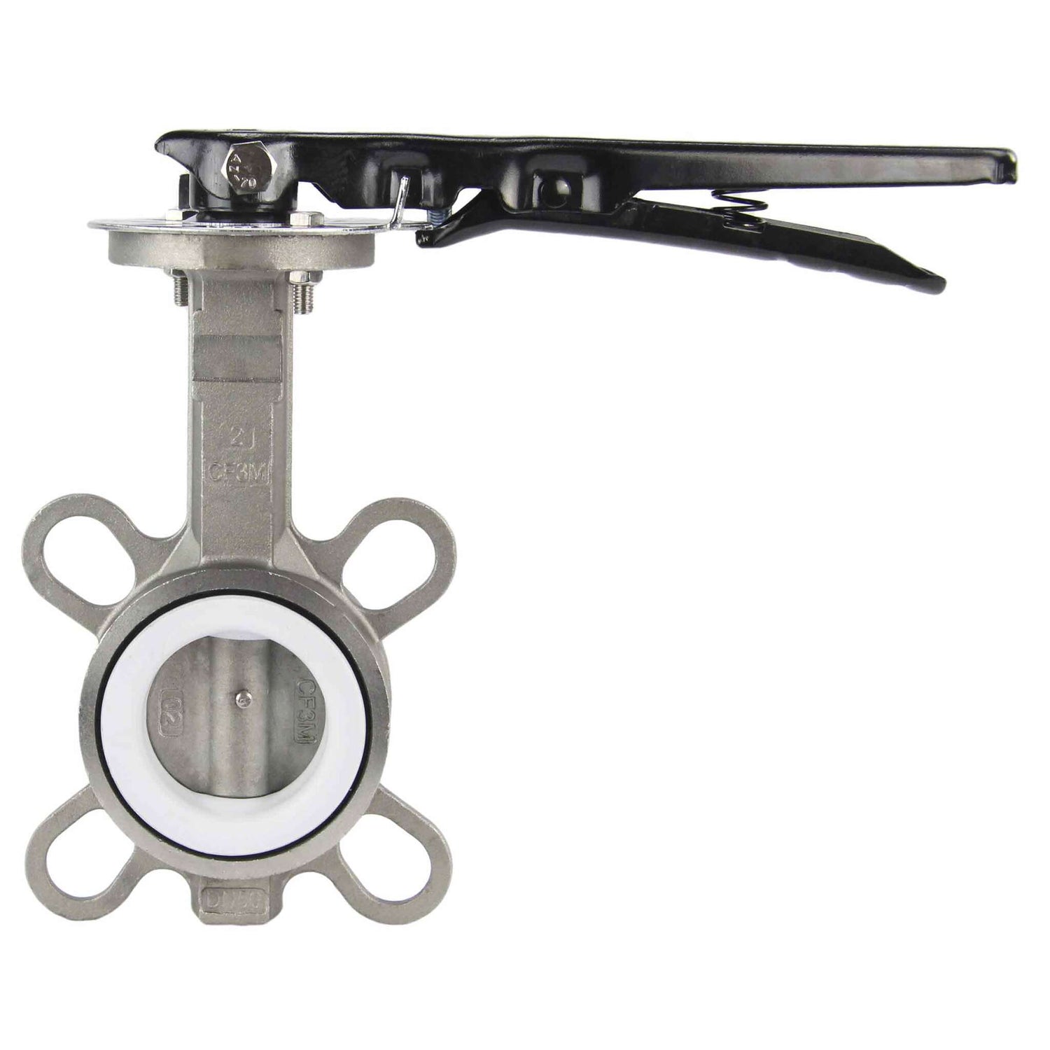 Water Butterfly Valve Elephant WBV3232P-2W-Fb-H PN16, body and disk material - stainless steel 316L, seal - PTFE, handwheel operated