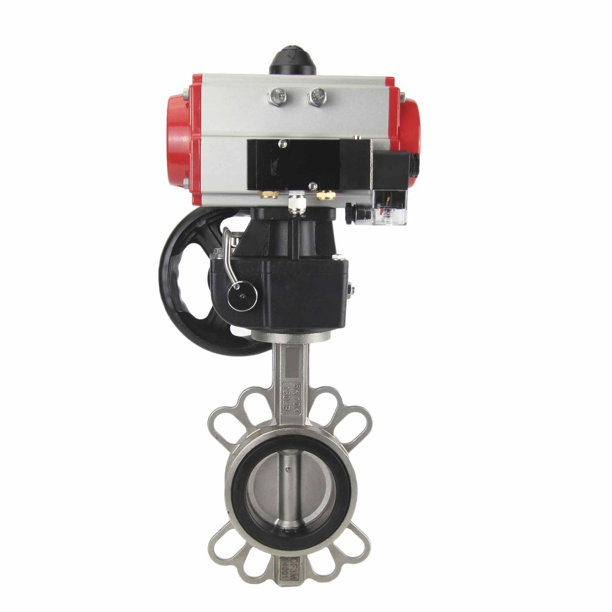 Water Butterfly Valve Elephant 316l-viton-da-4m310-110/220v-hdm, body material - stainless steel AISI 316L, disk material - stainless steel AISI 316L, seal - VITON, pneumatic actuator operated