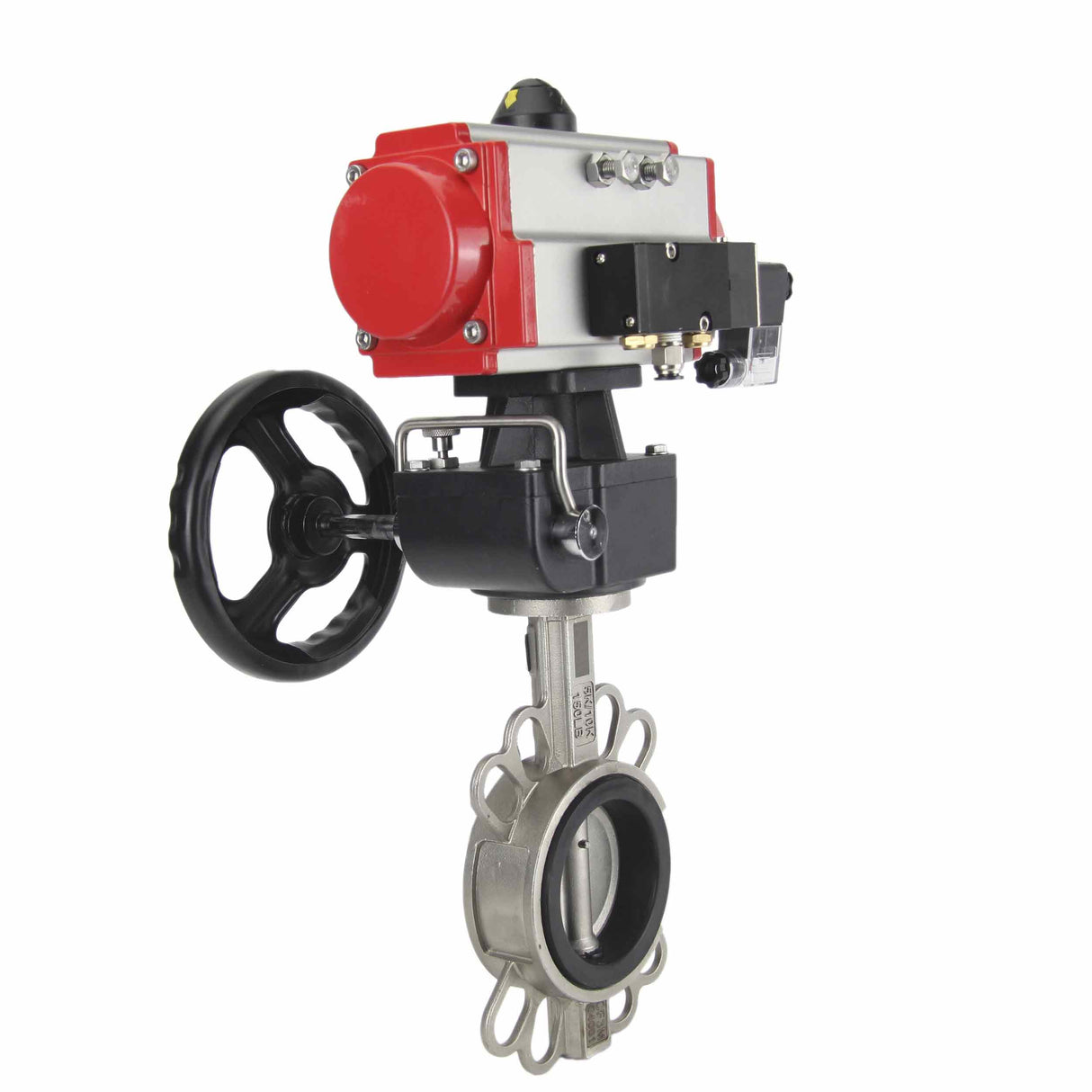 Water Butterfly Valve Elephant 316l-viton-da-4m310-110/220v-hdm, body material - stainless steel AISI 316L, disk material - stainless steel AISI 316L, seal - VITON, pneumatic actuator operated