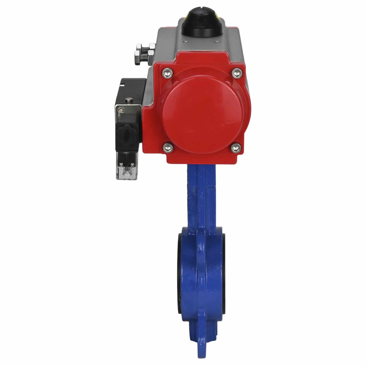Water Butterfly Valve Elephant WBV1332N-2W-Fb-H body material - Cast iron GGG50, disk material - Stainless steel 316L, seal - NBR with double-acting pneumatic actuator DA and pneumatic distributor 4M310-08 NAMUR 24V