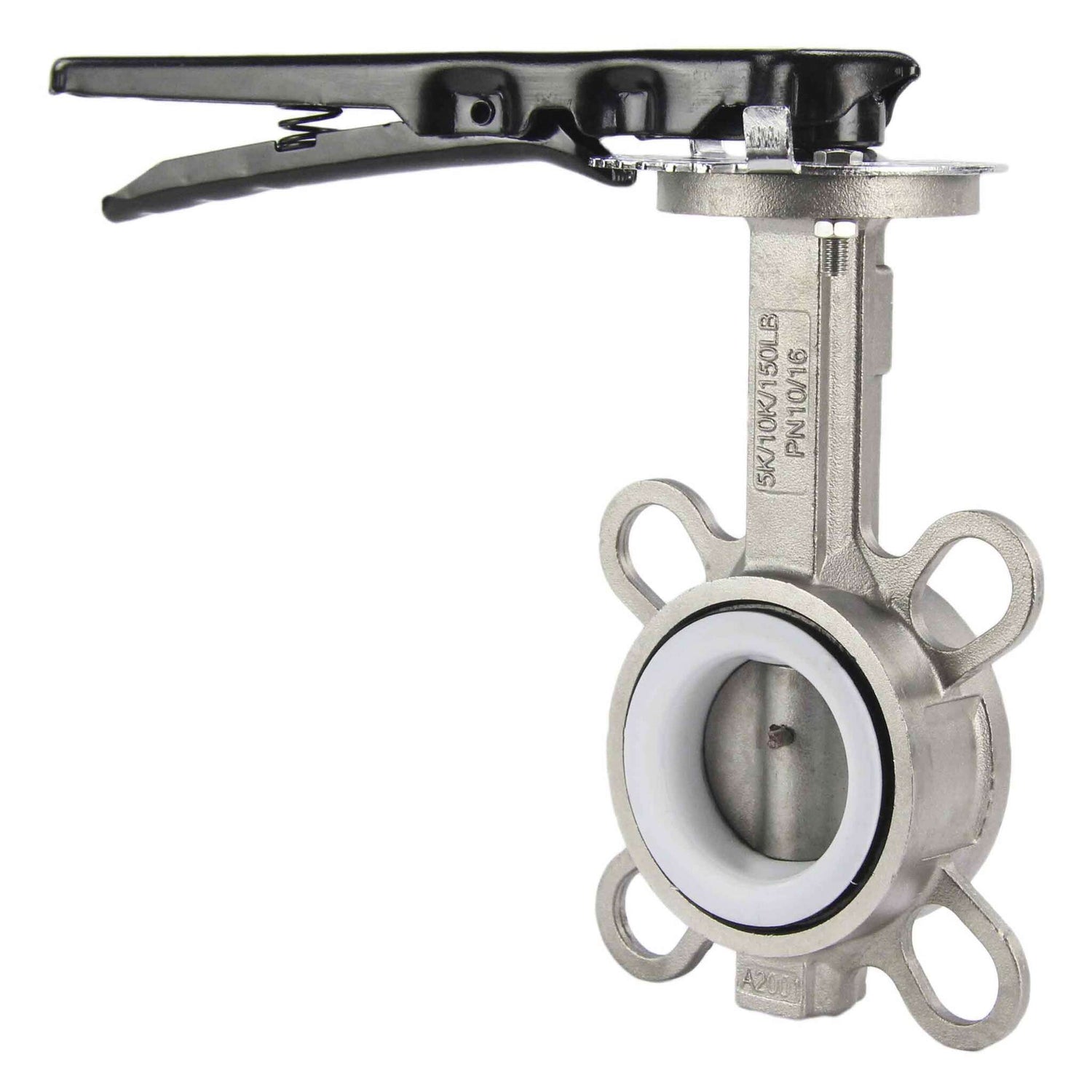 Water Butterfly Valve Elephant WBV3232P-2W-Fb-H PN16, body and disk material - stainless steel 316L, seal - PTFE, handwheel operated
