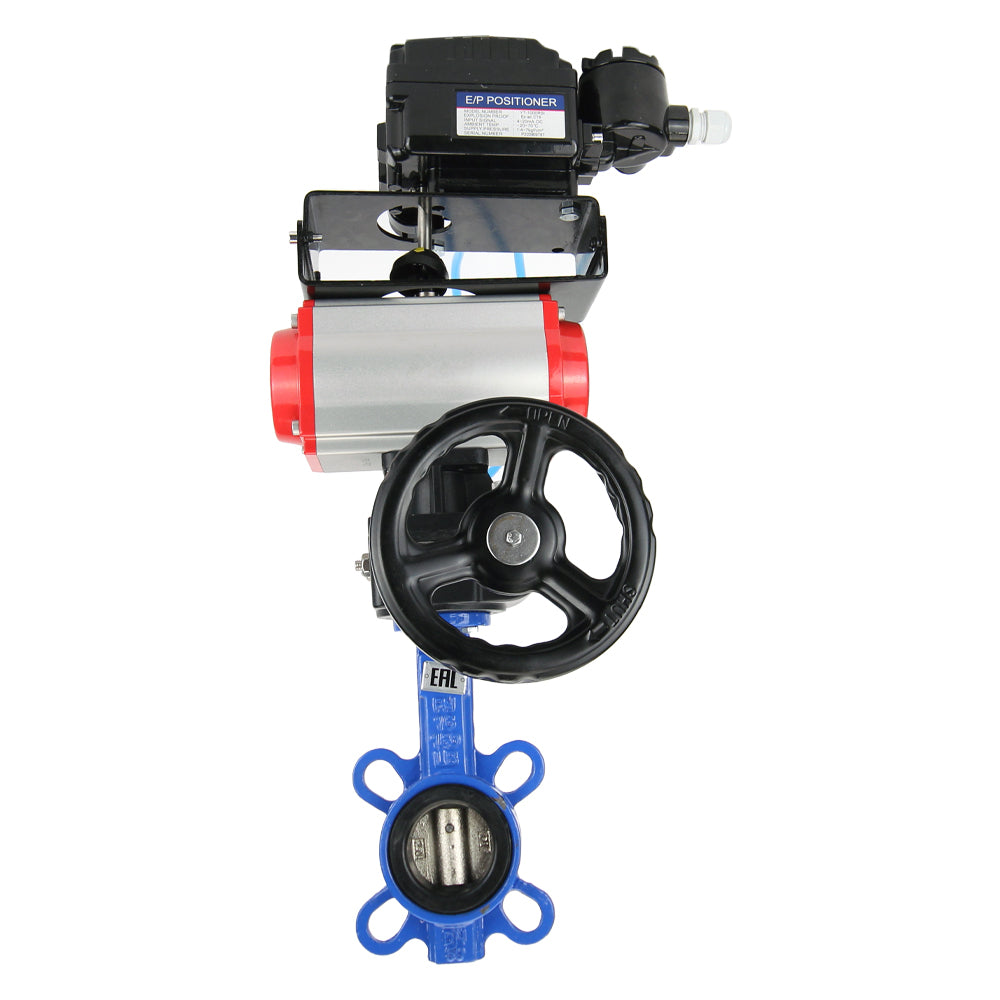 Water Butterfly Valve Elephant g50-g40-epdm-elephant-da-hdm-yt1000rsi, body material - cast iron GGG50, disk material - cast iron GGG40, seal - EPDM, pneumatic actuator operated