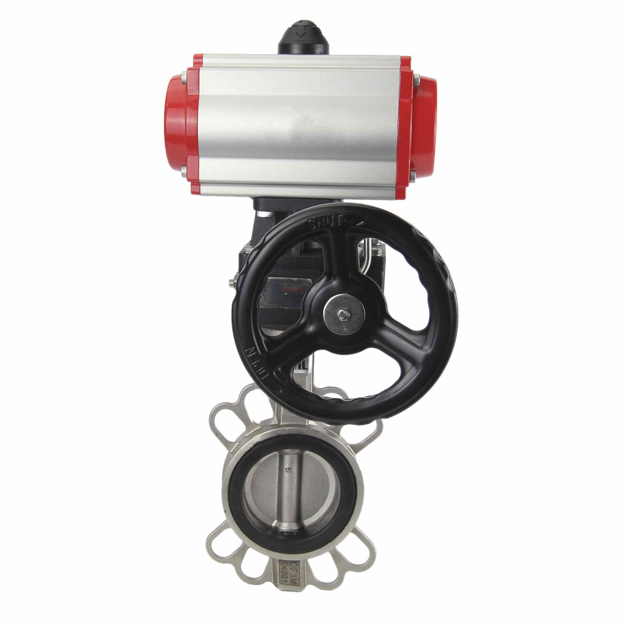 Water Butterfly Valve Elephant 316l-viton-da-4m310-24v-hdm, body material - stainless steel AISI 316L, disk material - stainless steel AISI 316L, seal - VITON, pneumatic actuator operated