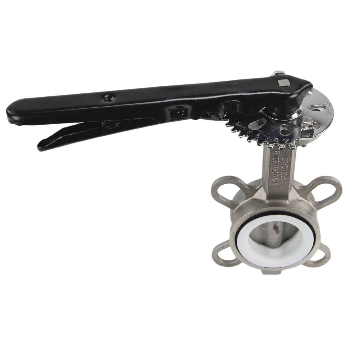 Water Butterfly Valve Elephant WBV3232P-2W-Fb-H PN16, body and disk material - stainless steel 316L, seal - PTFE, handwheel operated