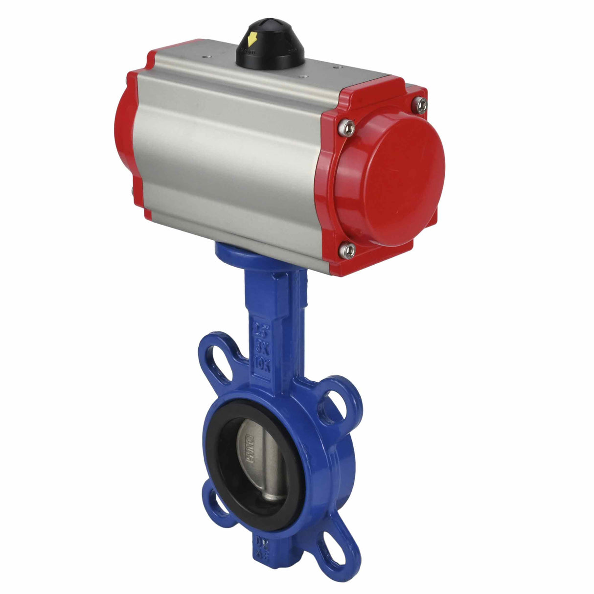 Water Butterfly Valve Elephant WBV1332N-2W-Fb-H body material - Cast iron GGG50, disk material - Stainless steel 316L, seal - NBR with double-acting pneumatic actuator DA and pneumatic distributor 4M310-08 NAMUR  220V